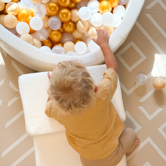 MeowBaby Schaumspielset Bouclé 3 Elemente - cremé/weiss