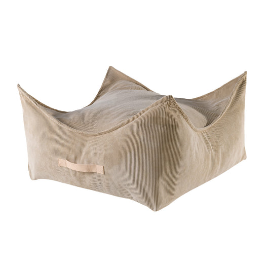 MeowBaby Sitzpouf für Kinder Quadratisch Premium Cord - Slim Cord Edition