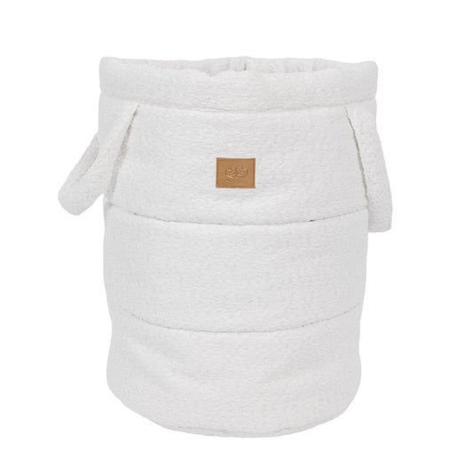 MeowBaby Spielzeugtonne Bouclé - creme/weiß
