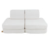 MeowBaby Spielsofa Mini Basic Premium Bouclé - cremé/weiss