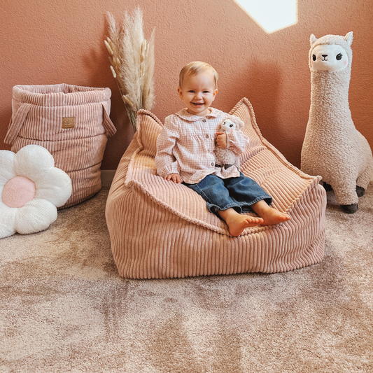 MeowBaby Kindersessel Ästhetik Cord eckig - Classic Cord Edition