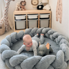 MeowBaby Babynestchen Ästhetik Cord mit Spielmatte & 3m geflochtener Bettumrandung - Classic Cord Edition