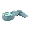 MeowBaby Schaumspielset Ästhetik Cord mit Bällebad, 200 Bälle - Fertigsets