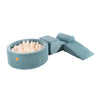 MeowBaby Schaumspielset Ästhetik Cord mit Bällebad, 200 Bälle - Fertigsets