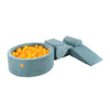 MeowBaby Schaumspielset Ästhetik Cord mit Bällebad, 200 Bälle - Fertigsets