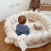 MeowBaby Babynestchen Ästhetik Cord mit Spielmatte & 3m geflochtener Bettumrandung - Classic Cord Edition