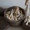 MeowBaby Schaumspielset Ästhetik Cord mit Bällebad, 200 Bälle - eigene Farbauswahl