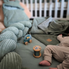 MeowBaby Babynestchen Ästhetik Cord mit Spielmatte & 3m geflochtener Bettumrandung - Classic Cord Edition