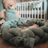 MeowBaby Babynestchen Ästhetik Cord mit Spielmatte & 3m geflochtener Bettumrandung - Classic Cord Edition