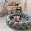 MeowBaby Babynestchen Ästhetik Cord mit Spielmatte & 3m geflochtener Bettumrandung - Classic Cord Edition