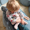 MeowBaby Kindersessel Ästhetik Cord Bär - Classic Cord Edition