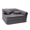 Meowbaby Kindersessel 3‑in‑1 Churros - Faltbare Kindercouch & Spielmatratze - Plüschcord Edition