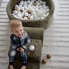 MeowBaby Schaumspielset Ästhetik Cord mit Bällebad, 200 Bälle - eigene Farbauswahl