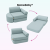Meowbaby Kindersessel 3‑in‑1 Outzy - Faltbare Kindercouch & Spielmatratze - Outdoor Living Edition
