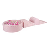 MeowBaby Schaumspielset Velvet mit Bällebad, 200 Bälle - eigene Farbauswahl