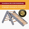 MeowBaby Kletterdreieck mit Rutsche 60x61 cm, Holz