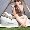 MeowBaby Outzy Sitzpouf für Kinder rund - Outdoor Living Edition