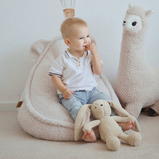 MeowBaby Kindersessel Bearly Bären-Sitzsack - Soft Teddy Edition
