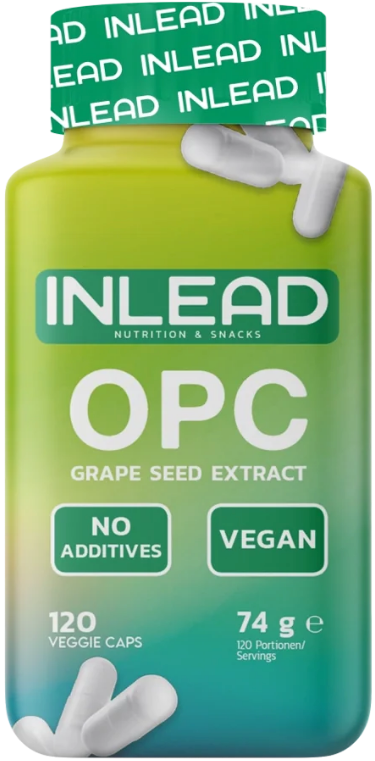 OPC Grape Seed Extract Traubenkernextrakt (120 Caps), Inlead Nutrition