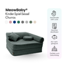 Meowbaby Kindersessel 3‑in‑1 Churros - Faltbare Kindercouch & Spielmatratze - Plüschcord Edition