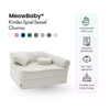 Meowbaby Kindersessel 3‑in‑1 Churros - Faltbare Kindercouch & Spielmatratze - Plüschcord Edition