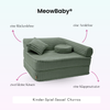 Meowbaby Kindersessel 3‑in‑1 Churros - Faltbare Kindercouch & Spielmatratze - Plüschcord Edition