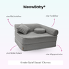 Meowbaby Kindersessel 3‑in‑1 Churros - Faltbare Kindercouch & Spielmatratze - Plüschcord Edition