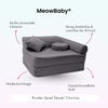 Meowbaby Kindersessel 3‑in‑1 Churros - Faltbare Kindercouch & Spielmatratze - Plüschcord Edition