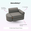 Meowbaby Kindersessel 3‑in‑1 Outzy - Faltbare Kindercouch & Spielmatratze - Outdoor Living Edition