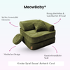 Meowbaby Kindersessel 3‑in‑1 Ästhetik Cord - Faltbare Kindercouch & Spielmatratze - Classic Cord Edition