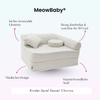 Meowbaby Kindersessel 3‑in‑1 Churros - Faltbare Kindercouch & Spielmatratze - Plüschcord Edition