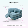 Meowbaby Kindersessel 3‑in‑1 Ästhetik Cord - Faltbare Kindercouch & Spielmatratze - Classic Cord Edition