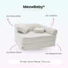Meowbaby Kindersessel 3‑in‑1 Churros - Faltbare Kindercouch & Spielmatratze - Plüschcord Edition