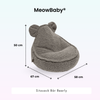 MeowBaby Kindersessel Bearly Bären-Sitzsack - Soft Teddy Edition