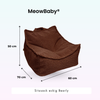 MeowBaby Kindersessel Bearly eckig - Soft Teddy Edition