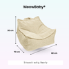 MeowBaby Kindersessel Bearly eckig - Soft Teddy Edition