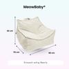 MeowBaby Kindersessel Bearly eckig - Soft Teddy Edition