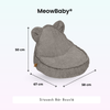 MeowBaby Kindersessel Bären-Sitzsack - Premium Bouclé