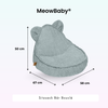 MeowBaby Kindersessel Bären-Sitzsack - Premium Bouclé