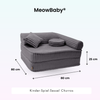 Meowbaby Kindersessel 3‑in‑1 Churros - Faltbare Kindercouch & Spielmatratze - Plüschcord Edition