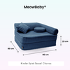 Meowbaby Kindersessel 3‑in‑1 Churros - Faltbare Kindercouch & Spielmatratze - Plüschcord Edition
