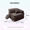 Meowbaby Kindersessel 3‑in‑1 Ästhetik Cord - Faltbare Kindercouch & Spielmatratze - Classic Cord Edition