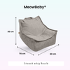 MeowBaby Kindersessel eckig - Premium Bouclé
