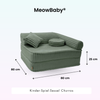 Meowbaby Kindersessel 3‑in‑1 Churros - Faltbare Kindercouch & Spielmatratze - Plüschcord Edition