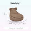 MeowBaby Kindersessel Bären-Sitzsack Cord Premium - Slim Cord Edition