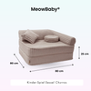 Meowbaby Kindersessel 3‑in‑1 Churros - Faltbare Kindercouch & Spielmatratze - Plüschcord Edition