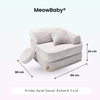 Meowbaby Kindersessel 3‑in‑1 Ästhetik Cord - Faltbare Kindercouch & Spielmatratze - Classic Cord Edition