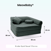 Meowbaby Kindersessel 3‑in‑1 Churros - Faltbare Kindercouch & Spielmatratze - Plüschcord Edition