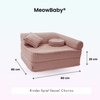 Meowbaby Kindersessel 3‑in‑1 Churros - Faltbare Kindercouch & Spielmatratze - Plüschcord Edition