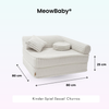 Meowbaby Kindersessel 3‑in‑1 Churros - Faltbare Kindercouch & Spielmatratze - Plüschcord Edition